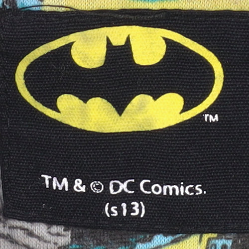 DC Comics Boys Batman Hooded Puffer Gilet in Yellow & Grey Size 13 Years