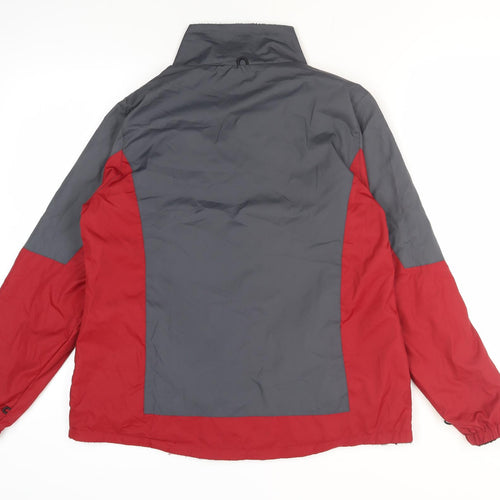 Hawke & Co. Men's Red Grey Puffer Jacket L Stand-Up Collar