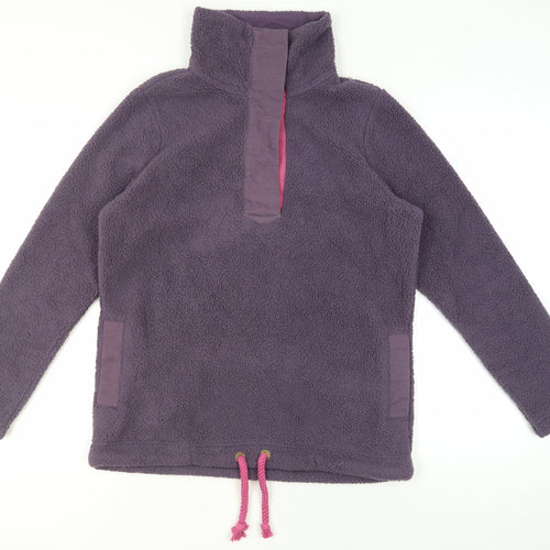 Joules Women's Purple Pullover Fleece Sweatshirt Size 10