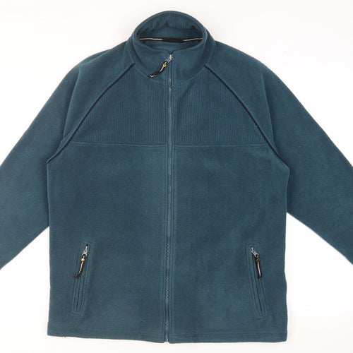 BHS Men's Blue Fleece Full Zip Jacket, Size M