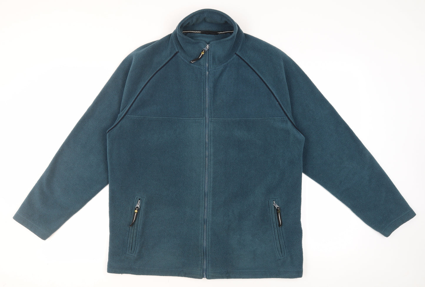 BHS Men's Blue Fleece Full Zip Jacket, Size M