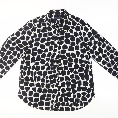 Marks and Spencer Women's Black Animal Print Shirt