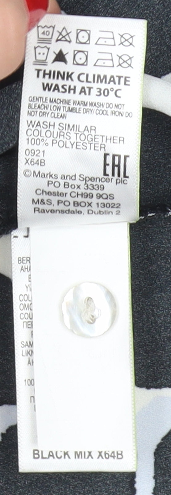 Marks and Spencer Women's Black Animal Print Shirt