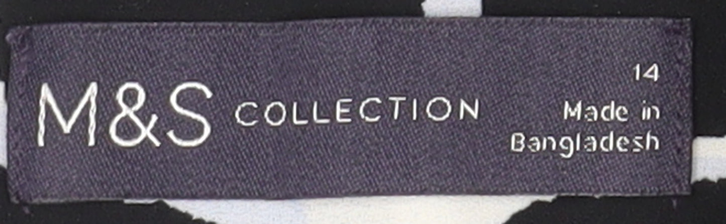 Marks and Spencer Women's Black Animal Print Shirt