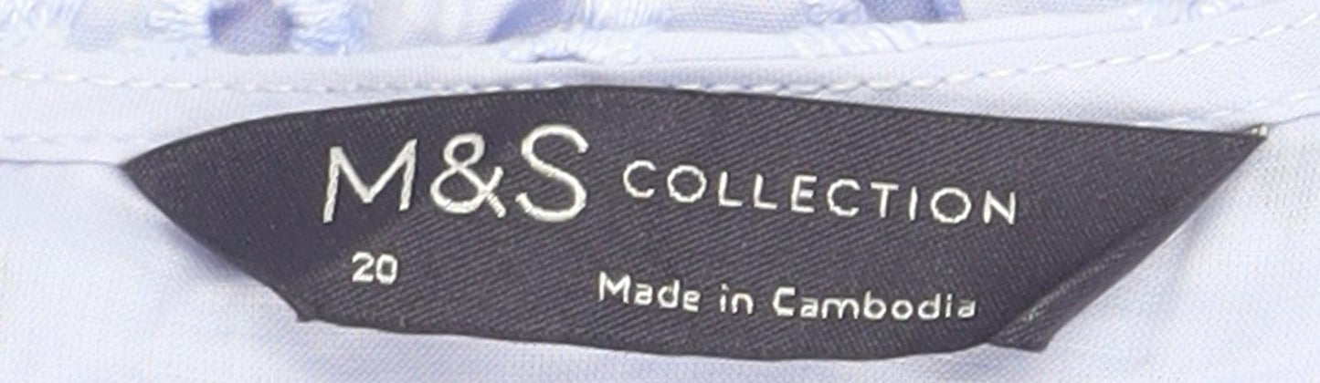 Marks and Spencer Blue A-Line Dress, Size 20, Women's