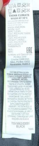 Marks and Spencer Women's Black Straight Trousers