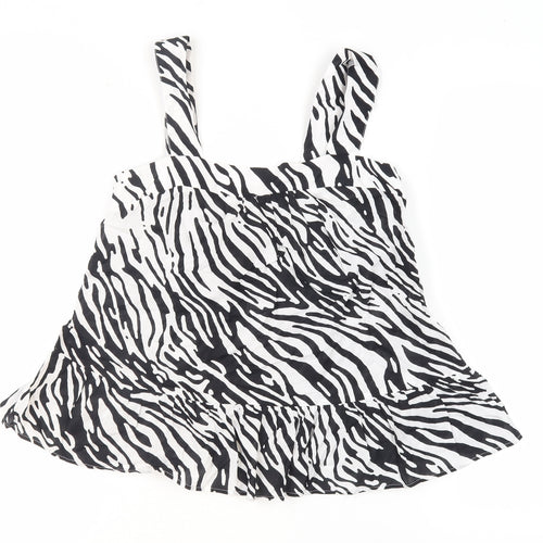 Marks and Spencer Women’s Black Zebra Camisole Top Size 8