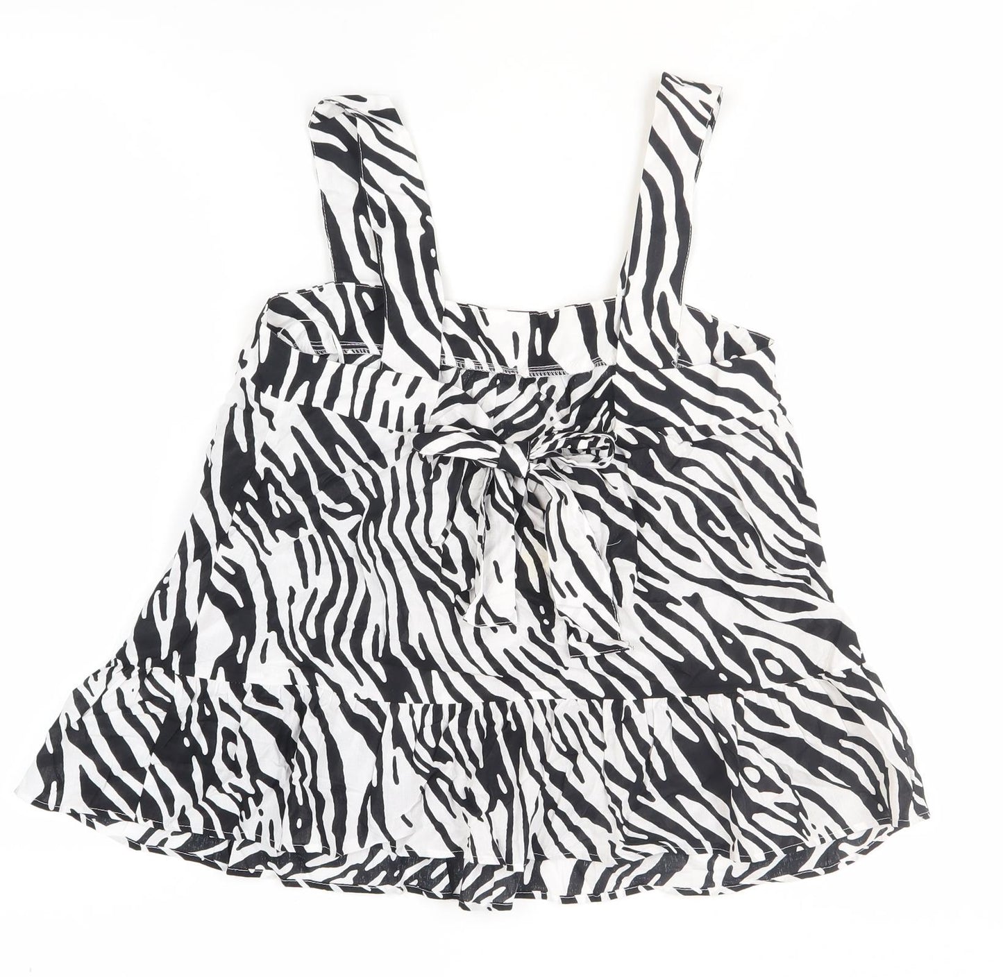 Marks and Spencer Women’s Black Zebra Camisole Top Size 8