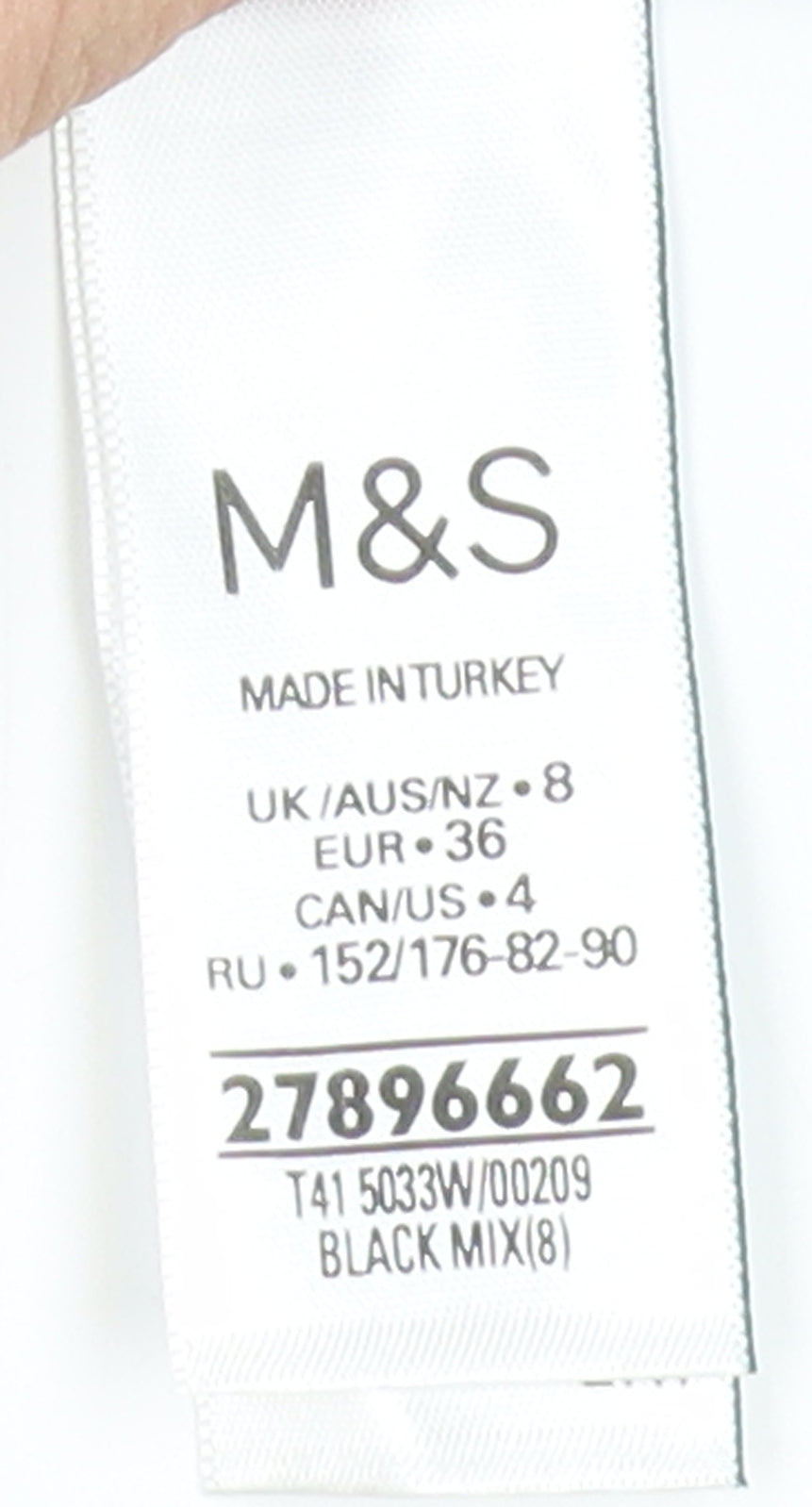 Marks and Spencer Women’s Black Zebra Camisole Top Size 8