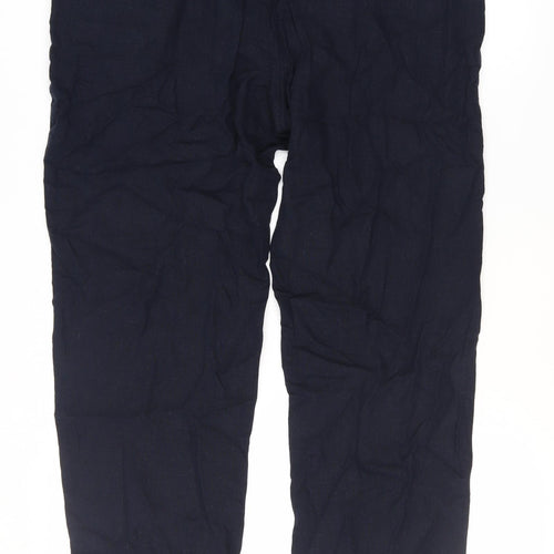 Marks & Spencer Unisex Black Joggers, Size 38, Flax Blend