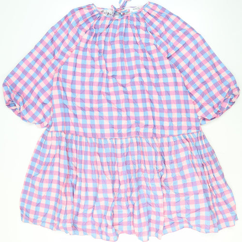 Selected Femme Women's Pink Check Shift Dress