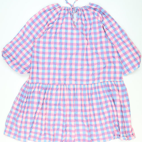 Selected Femme Women's Pink Check Shift Dress