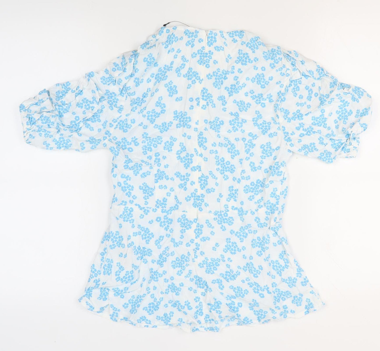 Marks and Spencer Women's Blue Floral Blouse Size 8