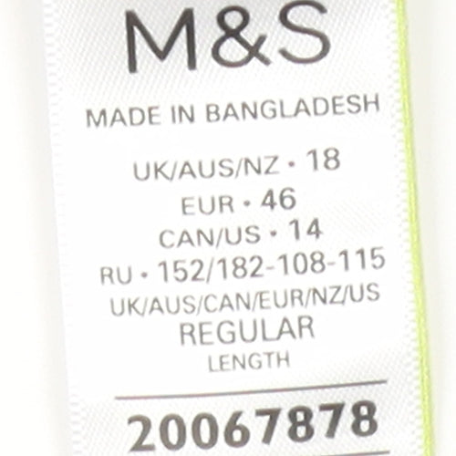 Marks and Spencer Women's Blue Trousers Size 18