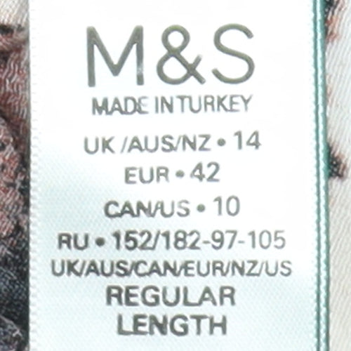 Marks and Spencer Women's Brown Animal Print Dress