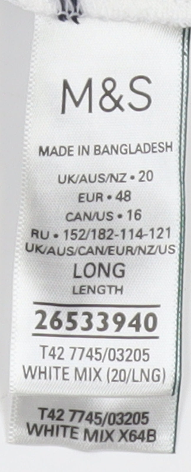 Marks and Spencer Women's Long White Striped Tank Dress
