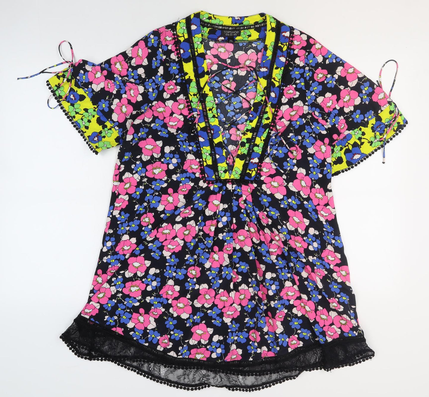 Topshop Women's Multicoloured Tunic Blouse Size 10