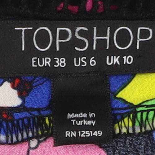 Topshop Women's Multicoloured Tunic Blouse Size 10