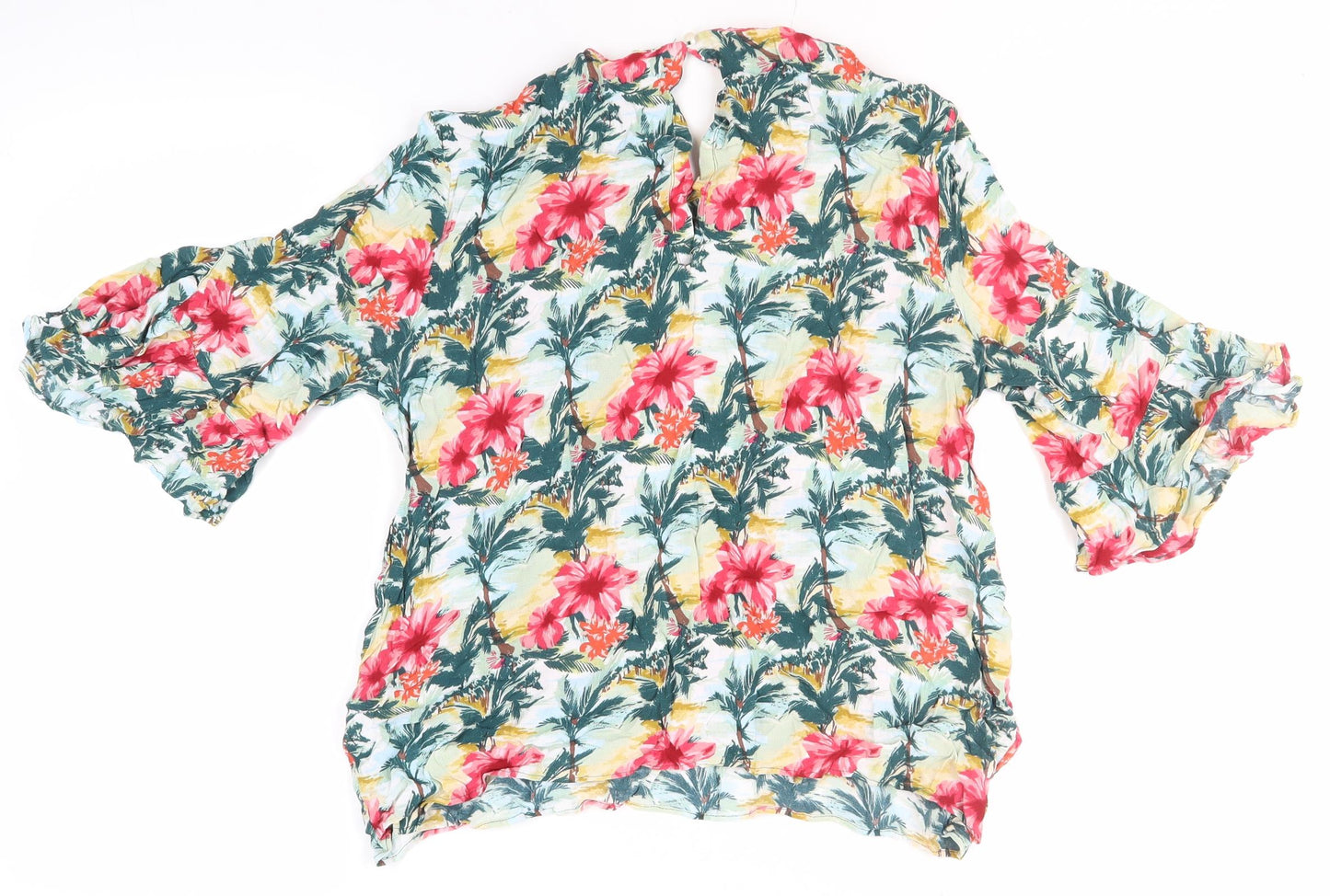 Marks & Spencer Women's Floral Cropped Blouse Size 14