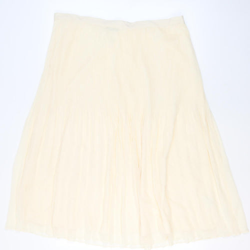 Marks and Spencer Women's Ivory Pleated Midi Skirt