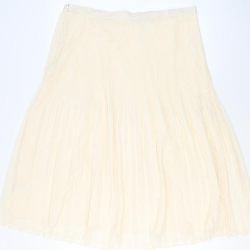 Marks and Spencer Women's Ivory Pleated Midi Skirt