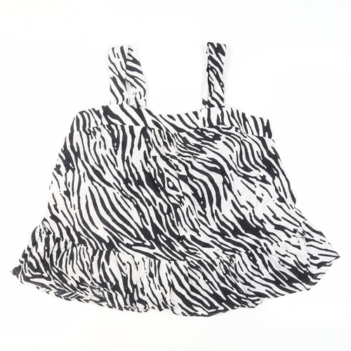 Marks and Spencer Women's Black Animal Print Tank Top