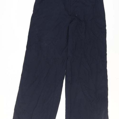 Marks and Spencer Women Blue Wide-Leg Trousers