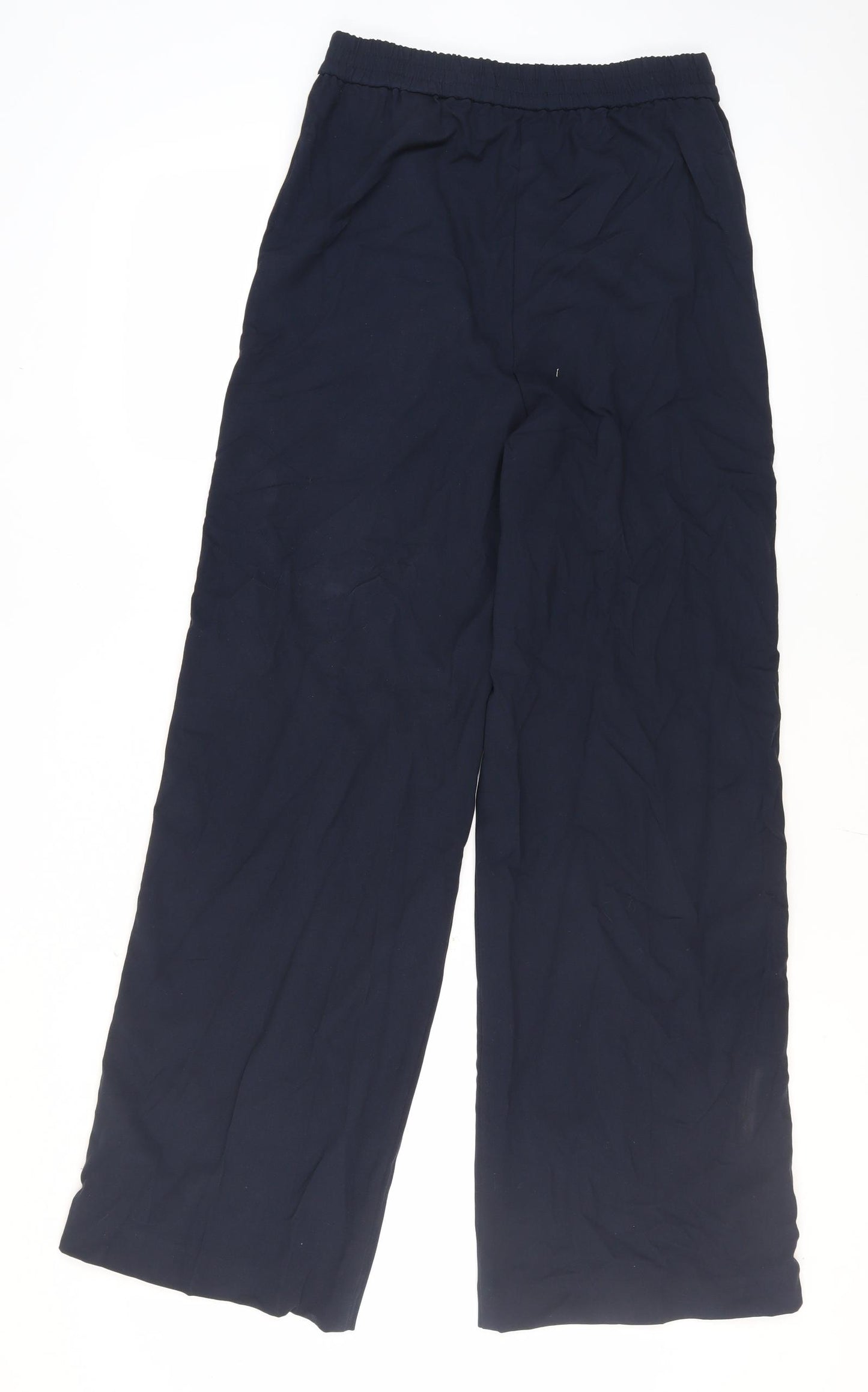 Marks and Spencer Women Blue Wide-Leg Trousers