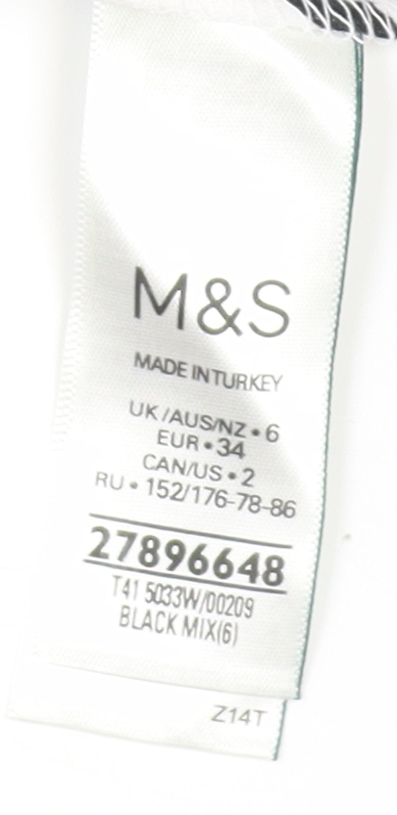 Marks and Spencer Women's Zebra Blouse, Size 6, Cotton