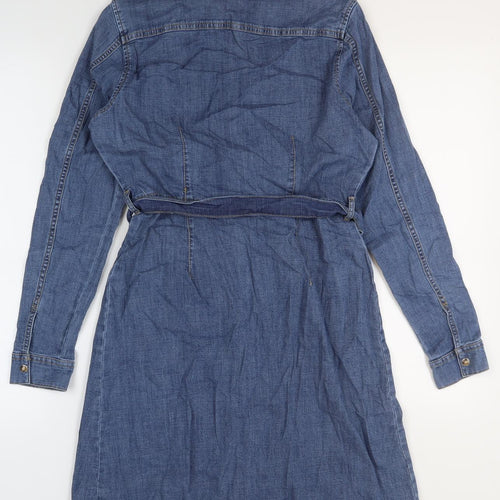 Marks & Spencer Women’s Blue Denim Shirt Dress Size 10