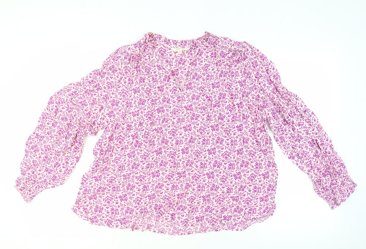 Marks and Spencer Women's Pink Floral Blouse Size 20