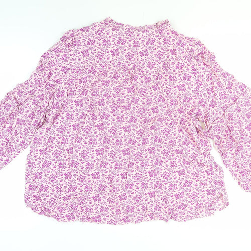 Marks and Spencer Women's Pink Floral Blouse Size 20