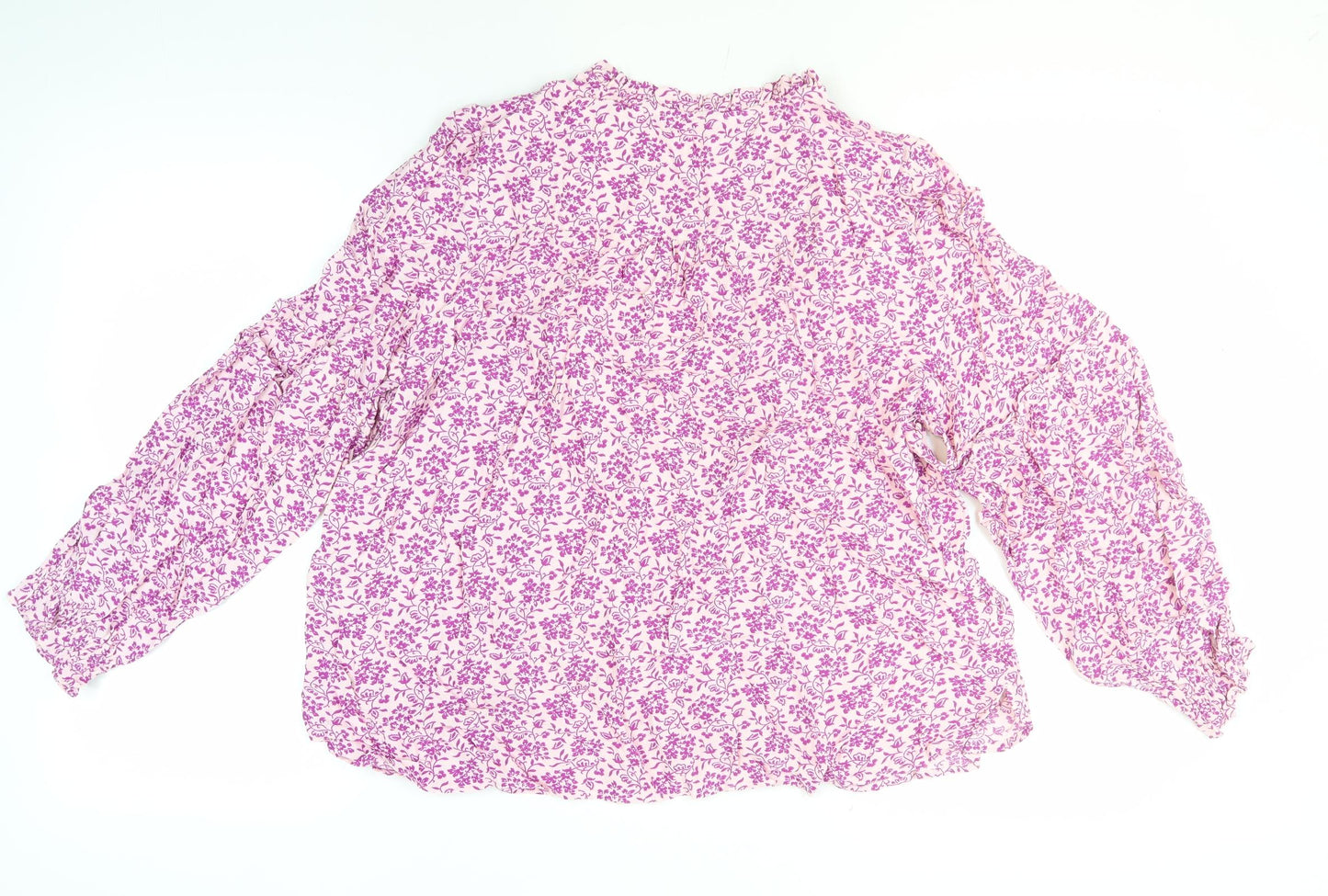 Marks and Spencer Women's Pink Floral Blouse Size 20