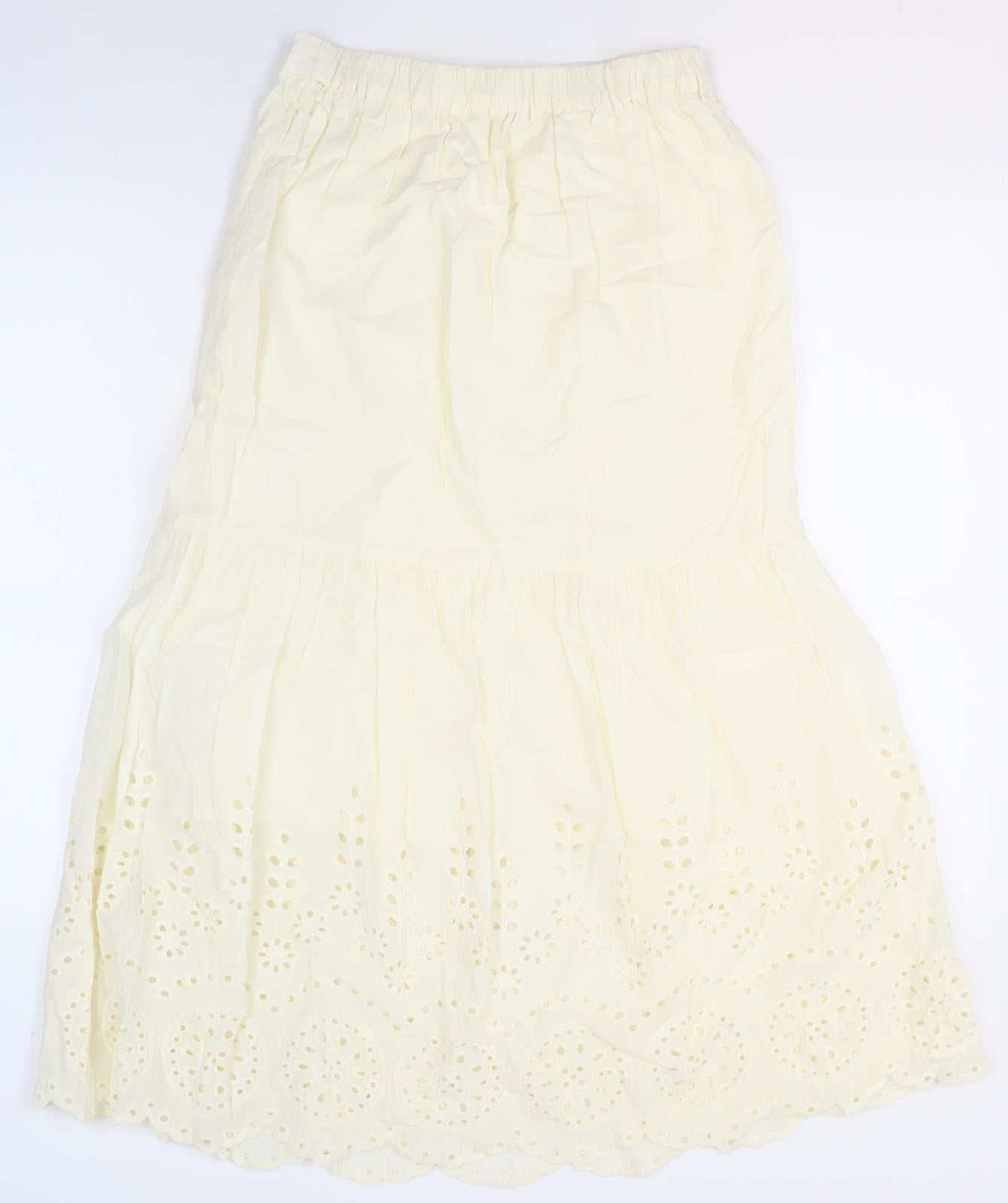 Marks and Spencer Women's Ivory Peasant Skirt Size 10