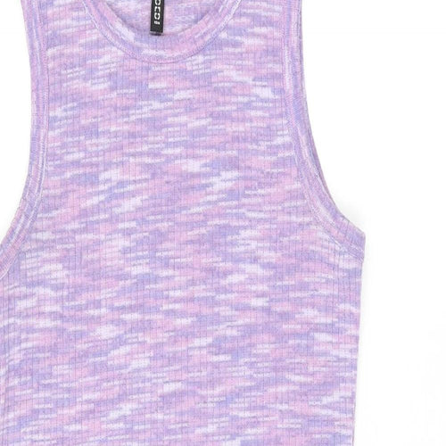 H&M Womens Purple Polyester Bodycon Size M Round Neck Pullover