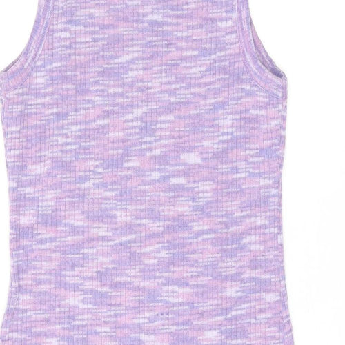 H&M Womens Purple Polyester Bodycon Size M Round Neck Pullover