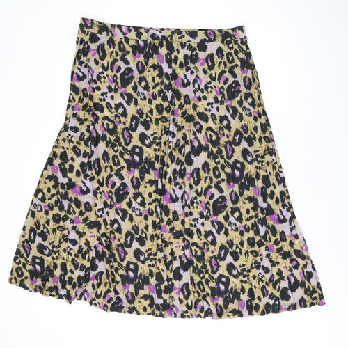 Marks and Spencer Womens Multicoloured Animal Print Polyester Swing Skirt Size 20