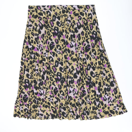 Marks and Spencer Womens Multicoloured Animal Print Polyester Swing Skirt Size 20