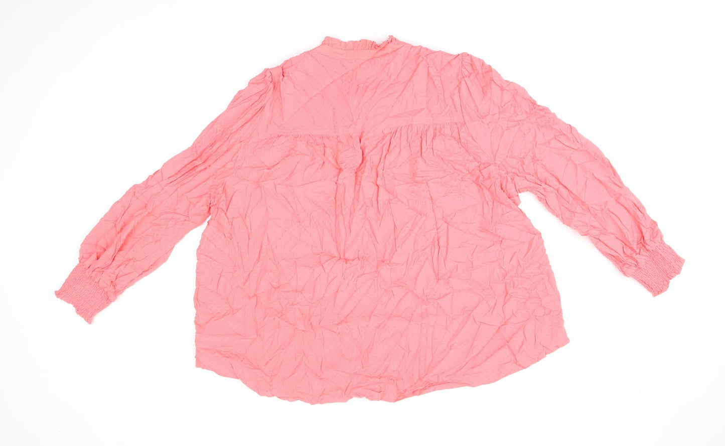 Marks and Spencer Womens Pink Viscose Basic T-Shirt Size 20 Round Neck