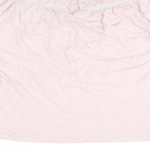 Marks and Spencer Womens Pink Cotton Basic T-Shirt Size 10 Round Neck
