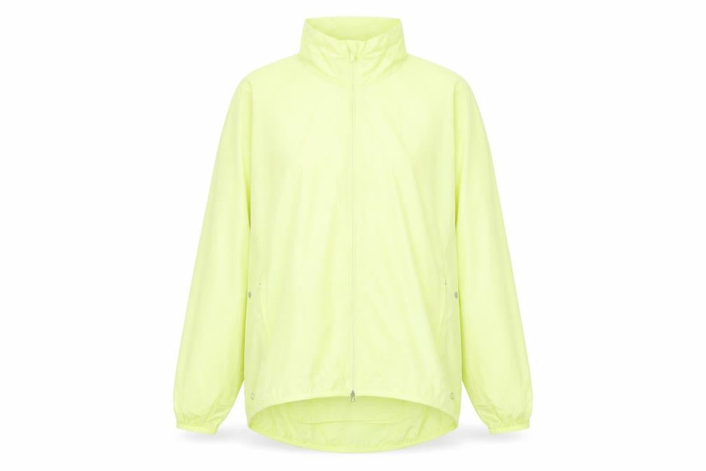 Front view of Marks & Spencer women’s yellow jacket, size UK 16, zip