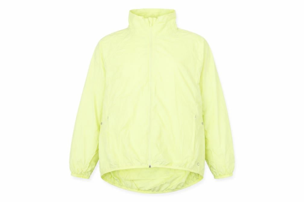 Front view of Marks & Spencer women’s yellow jacket, size UK 18, zip