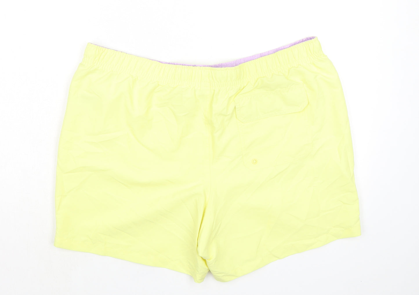 Marks and Spencer Mens Yellow Polyester Bermuda Shorts Size 2XL L6 in Regular Drawstring