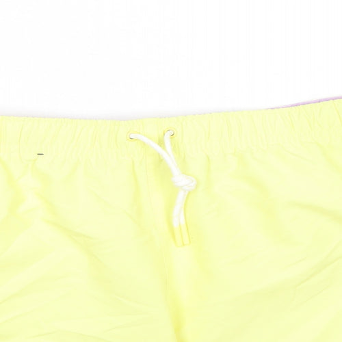 Marks and Spencer Mens Yellow Polyester Bermuda Shorts Size 2XL L6 in Regular Drawstring