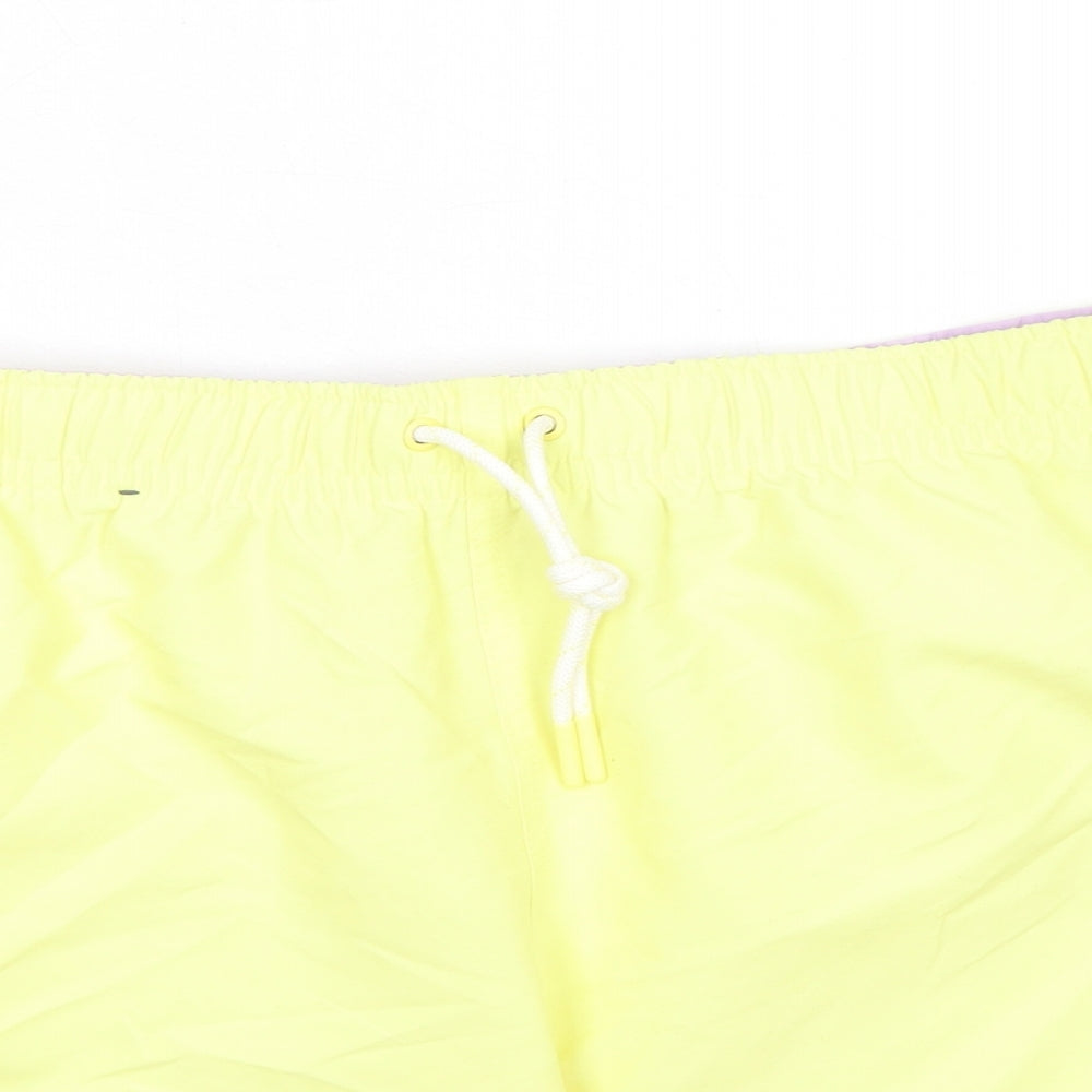 Marks and Spencer Mens Yellow Polyester Bermuda Shorts Size 2XL L6 in Regular Drawstring