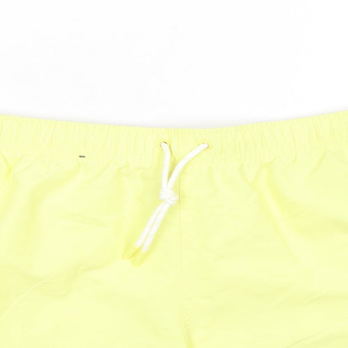 Marks and Spencer Mens Yellow Polyester Bermuda Shorts Size 3XL L6 in Regular Drawstring