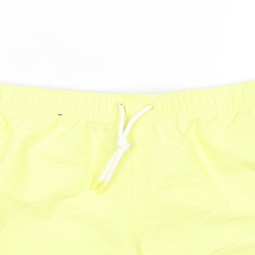 Marks and Spencer Mens Yellow Polyester Bermuda Shorts Size 3XL L6 in Regular Drawstring