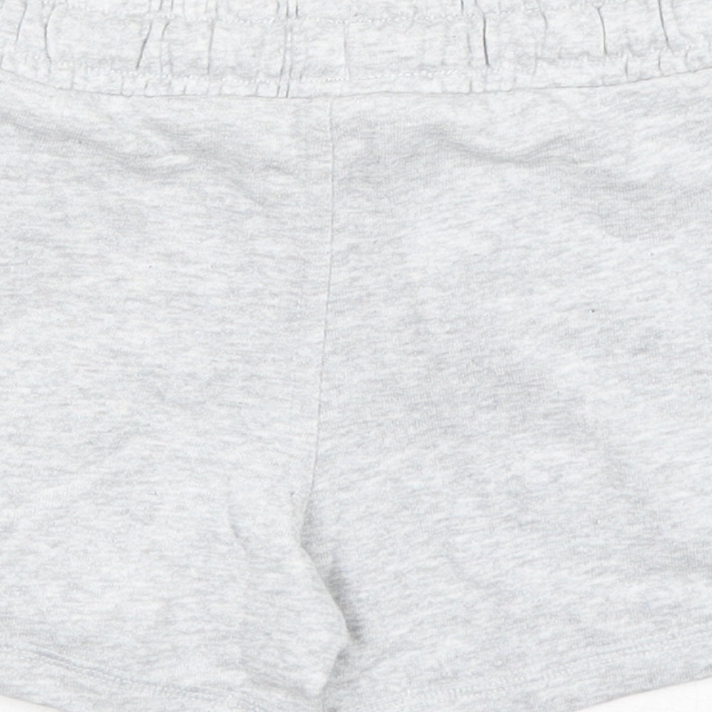 Marks and Spencer Boys Grey Cotton Sweat Shorts Size 2-3 Years Regular Drawstring - Waist 20in Inside Leg3in