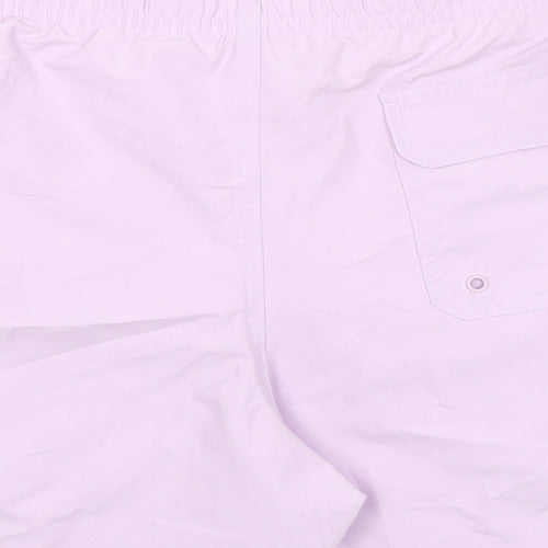 Marks and Spencer Mens Purple Polyester Bermuda Shorts Size 40 in Regular Drawstring - Inside Leg 5in