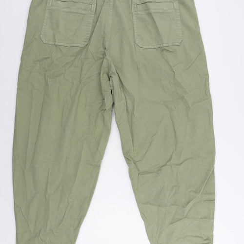 Per Una Womens Green Cotton Tapered Jeans Size 20 L27 in Regular Zip
